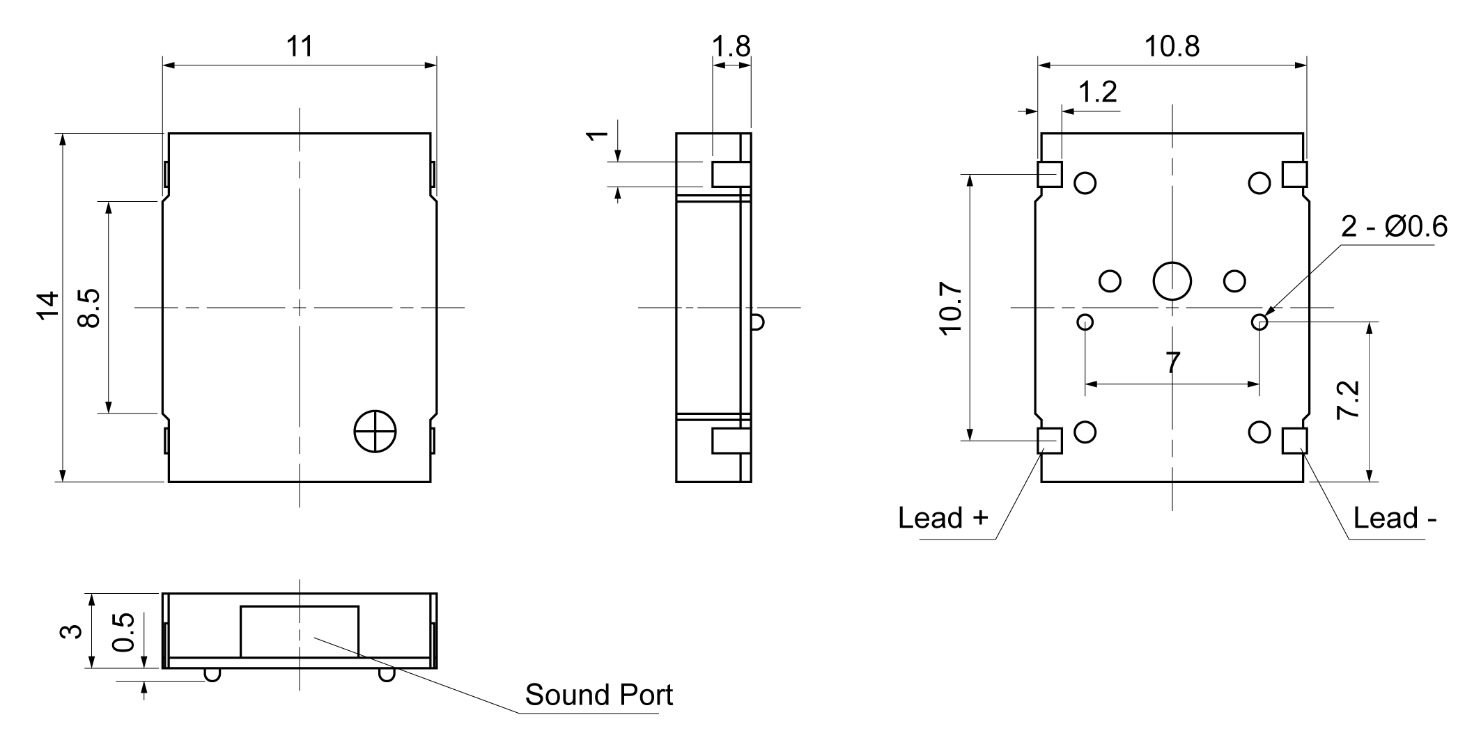 SMT141130-27A3-18 Mechanical Drawing